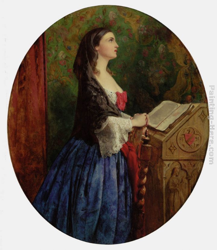 Ave Maria painting - Philip Hermogenes Calderon Ave Maria art painting